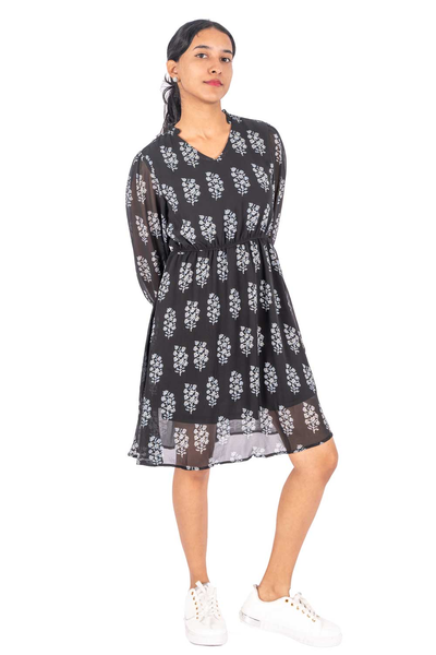 NIFTY SOUL CHIFFON L/S DRESS