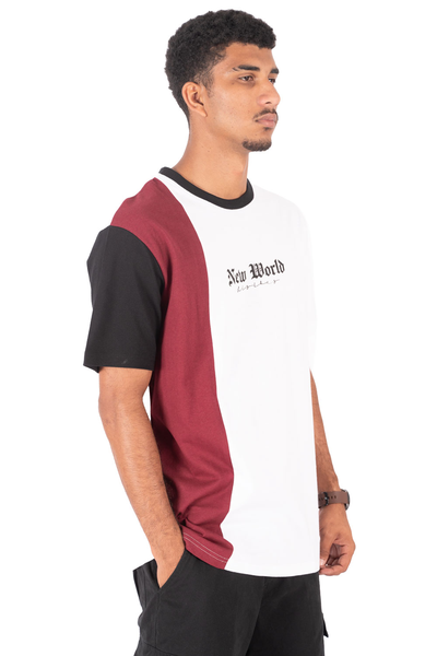 Dark Mens Relax Panel Tees - New World