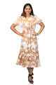 NIFTY SOUL RUFFLED HEM CUTOUT DRESS