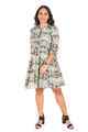 NIFTY SOUL RUFFLED HEM DRESS