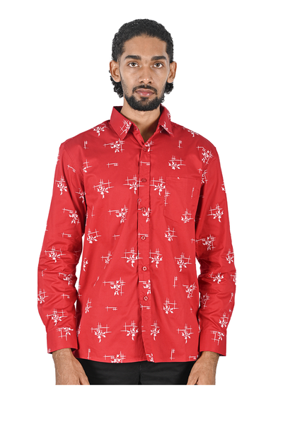 WOODGREEN MENS L/S SHIRTS - ABSTRACT