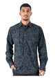 Krass Slim Fit Printed L/S Shirts - Crimson