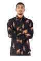 Krass Slim Fit Printed L/S Shirts - Rose