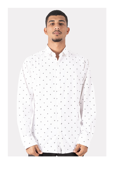 Krass Slim Fit Printed L/S Shirts - Hue