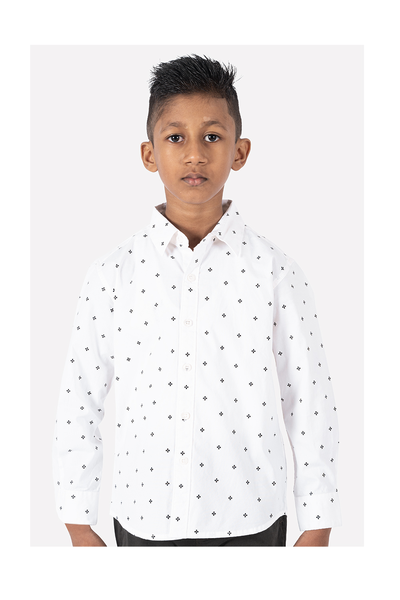 Krass Boys Slim Fit Printed L/S Shirts - Hue