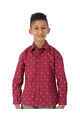 Krass Boys Slim Fit Printed L/S Shirts - Hue