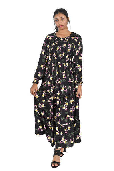 NIFTY SOUL L/S SMOCKING DRESS