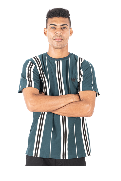 Dark Mens Stripe Relax Tees - Crown