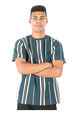 Dark Mens Stripe Relax Tees - Crown