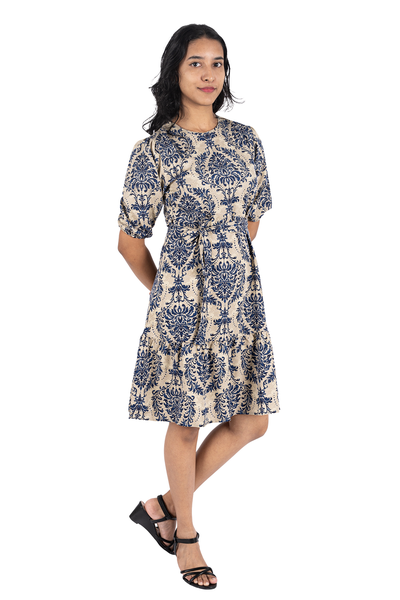 NIFTY SOUL RUFFLED HEM DRESS