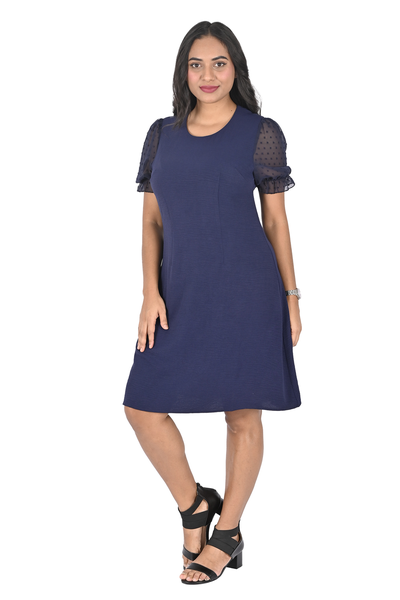 NIFTY SOUL SWISS DOT SLEEVE DRESS