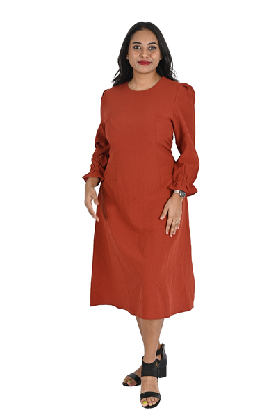 NIFTY SOUL RUFFLED HEM DRESS