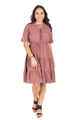 NIFTY SOUL RUFFLED HEM DRESS