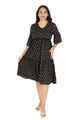 NIFTY SOUL DELTA RUFFLED HEM DRESS