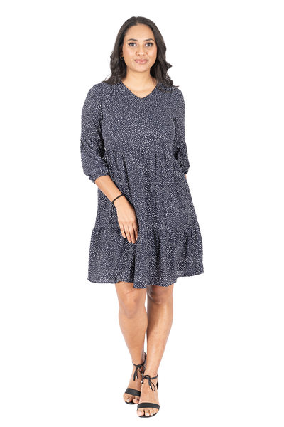 NIFTY SOUL RUFFLED HEM DRESS