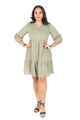 NIFTY SOUL RUFFLED HEM DRESS
