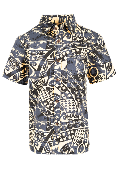 Tribal Origin Boys Bula Shirt- Kemoli