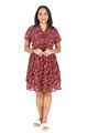 NIFTY SOUL RUFFLED HEM CHIFFON DRESS
