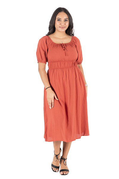 NIFTY SOUL DRESS WITH PUFF SLEEVE