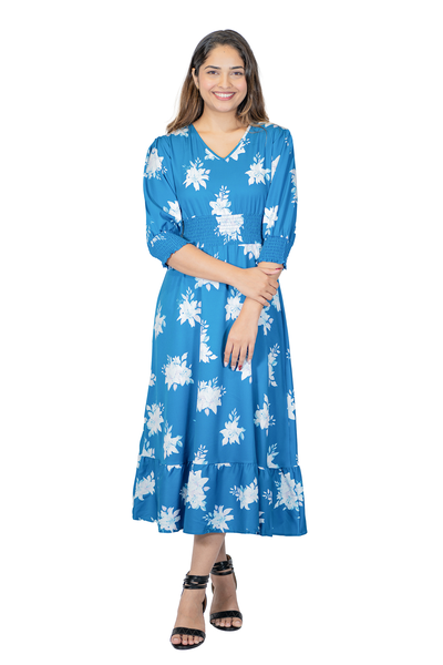 NIFTY SOUL MISSOURI RUFFLED HEM DRESS - TULIP