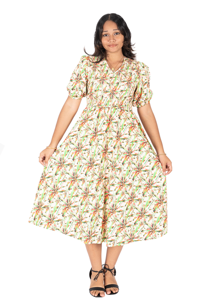 SENITOA LADIES GLOSS SMOKING DRESS - MULTI
