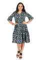 NIFTY SOUL DELTA RUFFLED HEM DRESS