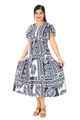 Nifty Soul Midi Dress With Frill Sleeve 