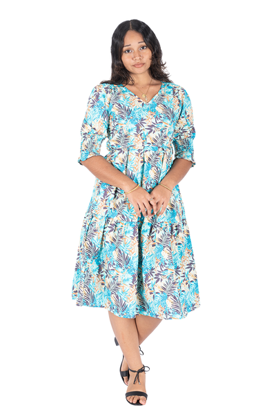 SENITOA LADIES JOLENE DRESS - LEAVES