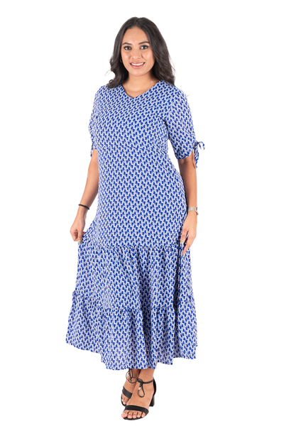 NIFTY SOUL RUFFLED HEM DRESS