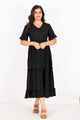 Nifty Soul V Neck Tiered Maxi Dress