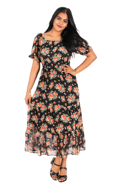 Nifty Soul Chiffon Smocking Dress