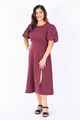 Nifty Soul Round Neck Dress With Slit