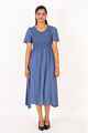 Nifty Soul Round Neck Smocked Midi Dress