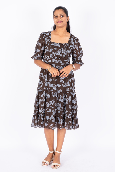 Nifty Soul Dress With Smocked Back