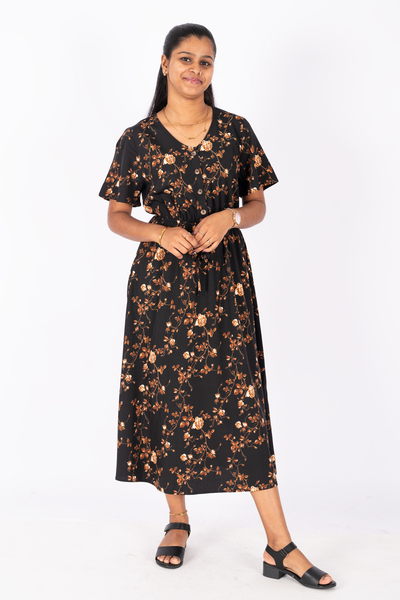Nifty Soul Dress With Flare Sleeve