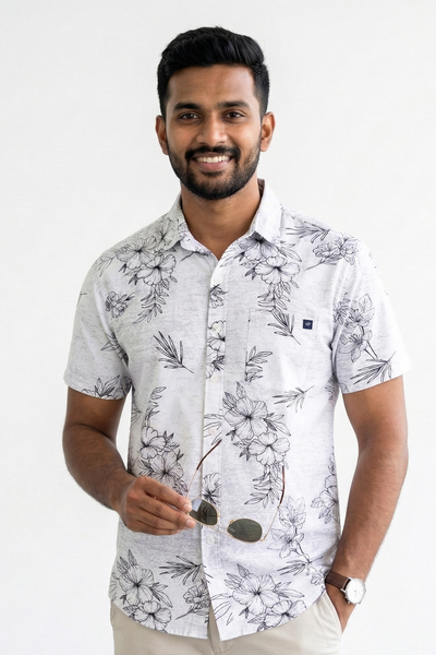 Cloudbeak Mens S/S Poplin Shirt -Fraternity