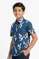 Krass Boys Slim Fit Printed Shirt - Coastal Palm