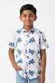 Krass Boys Slim Fit Printed Shirt - Coastal Palm