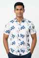 Krass Slim Fit Printed Shirt - Coastal Palm