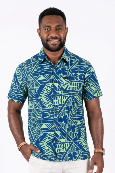 Tribal Mens Bula Shirt FB1876