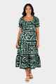 Akamu Farrah Smocked Midi Dress Drew