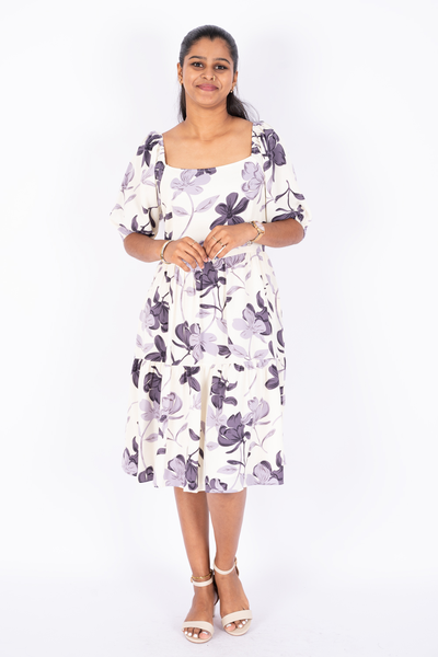 Nifty Soul Back Smocked Dress With Pockets