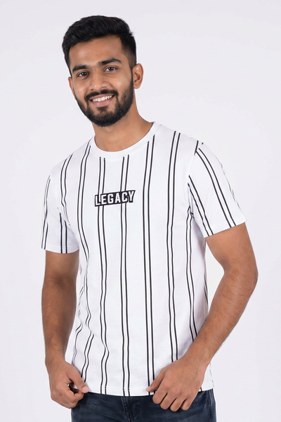 Dark Mens Relax Fit Panel Tees- Legacy