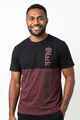 Dark Mens Relax Fit Panel Tees- Black