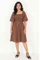 Nifty Soul Smocked Dress With Puff Sleeve