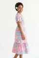 Akamu Frill Sleeve Ruffled Hem Dress - Lomai