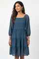 Nifty Soul L/S Ruffled Hem Dress 