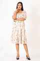 Nifty Soul Square Neck Smocked Midi Dress