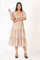 Nifty Soul Square Neck Smocked Tiered Dress