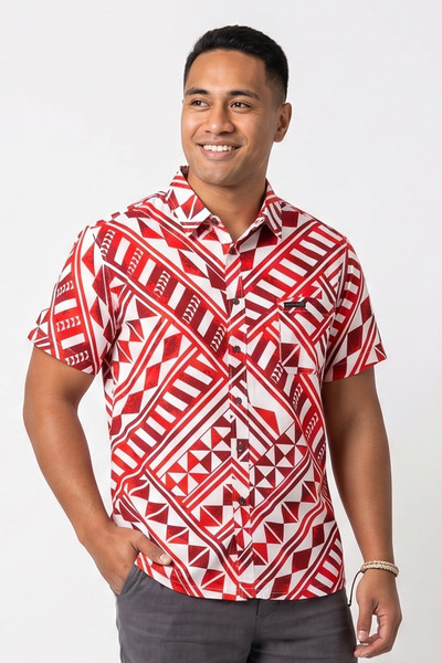 Tribal Origin Mens Bula Shirt- Kapa